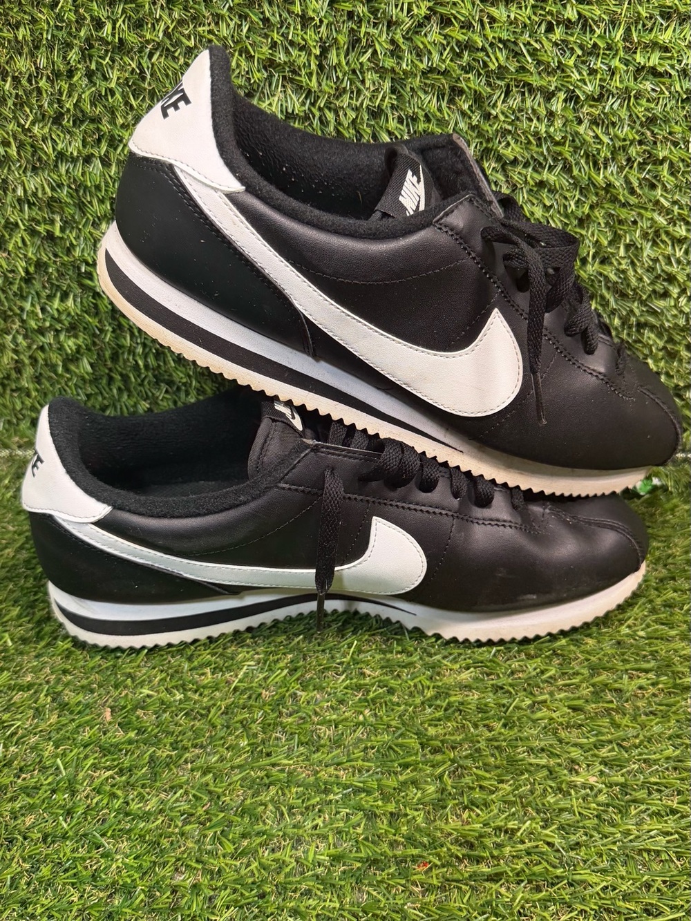 RARE🔥 Sz 10 Nike Cortez Basic Leather Black White OG Men's Shoes 819719-012
